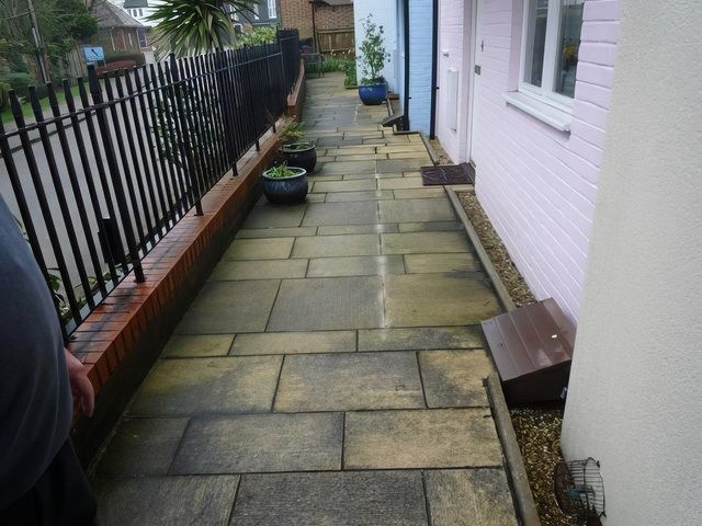 Patio Cleaning Before